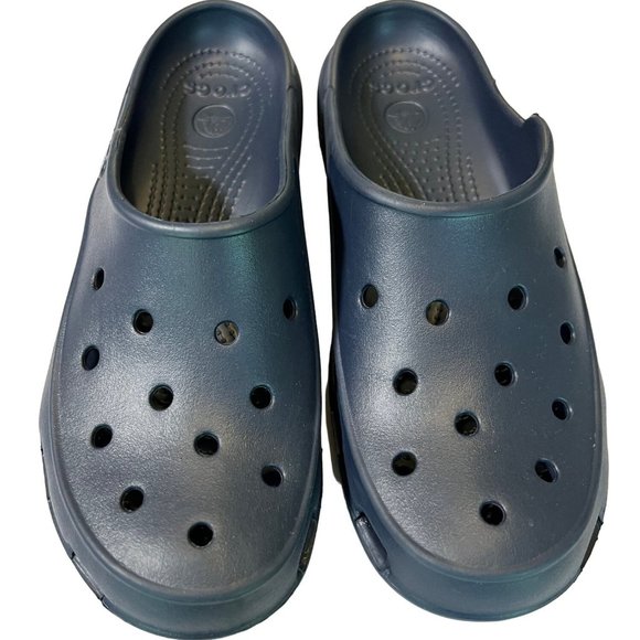 CROCS Shoes - Crocs Freesail Women's Clogs Navy Blue Slip On Size 9